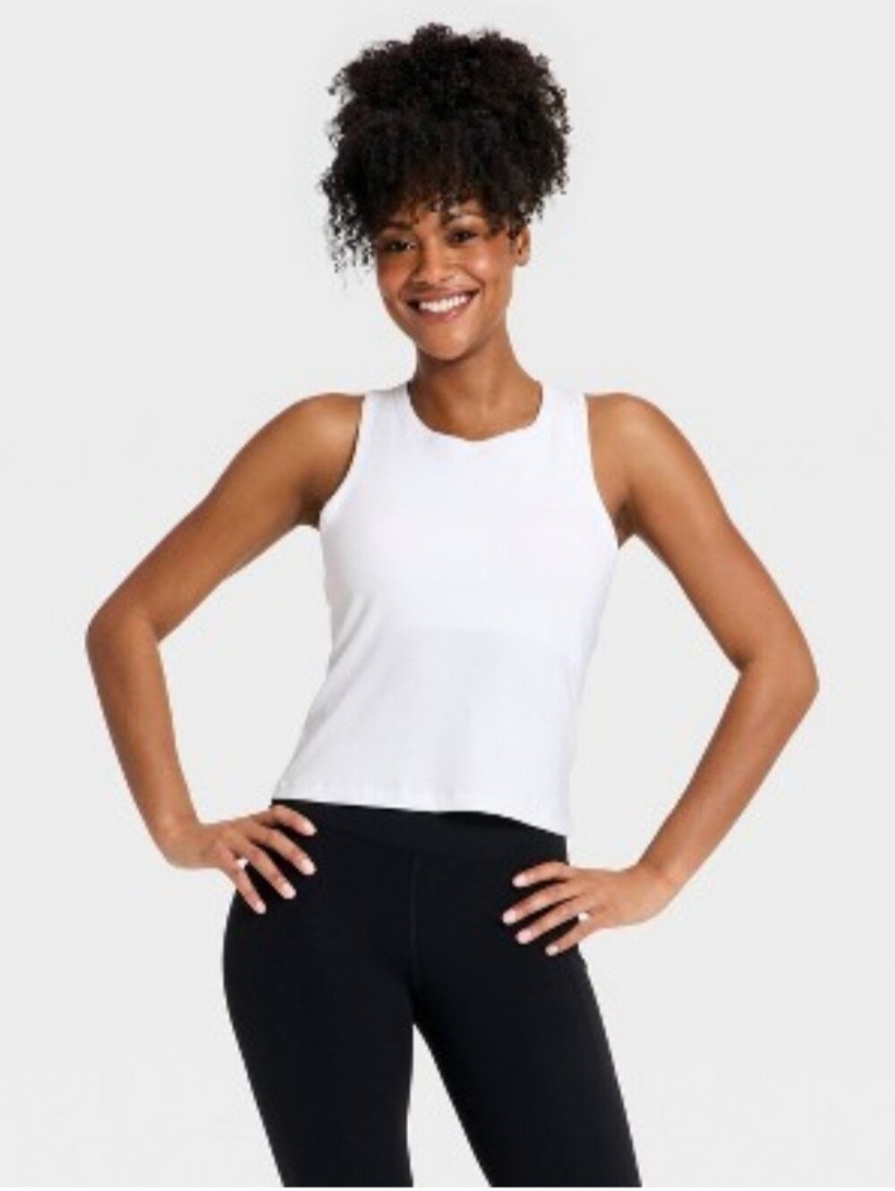 Women's Modal Ribbed Support Tank Top - All In Motion White XXL